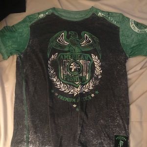 American Fighter Grey and Green T-Shirt